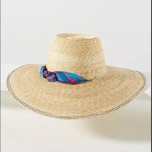 Lola Hats Windsock Straw Hat Plaid Tie Neutral Straw